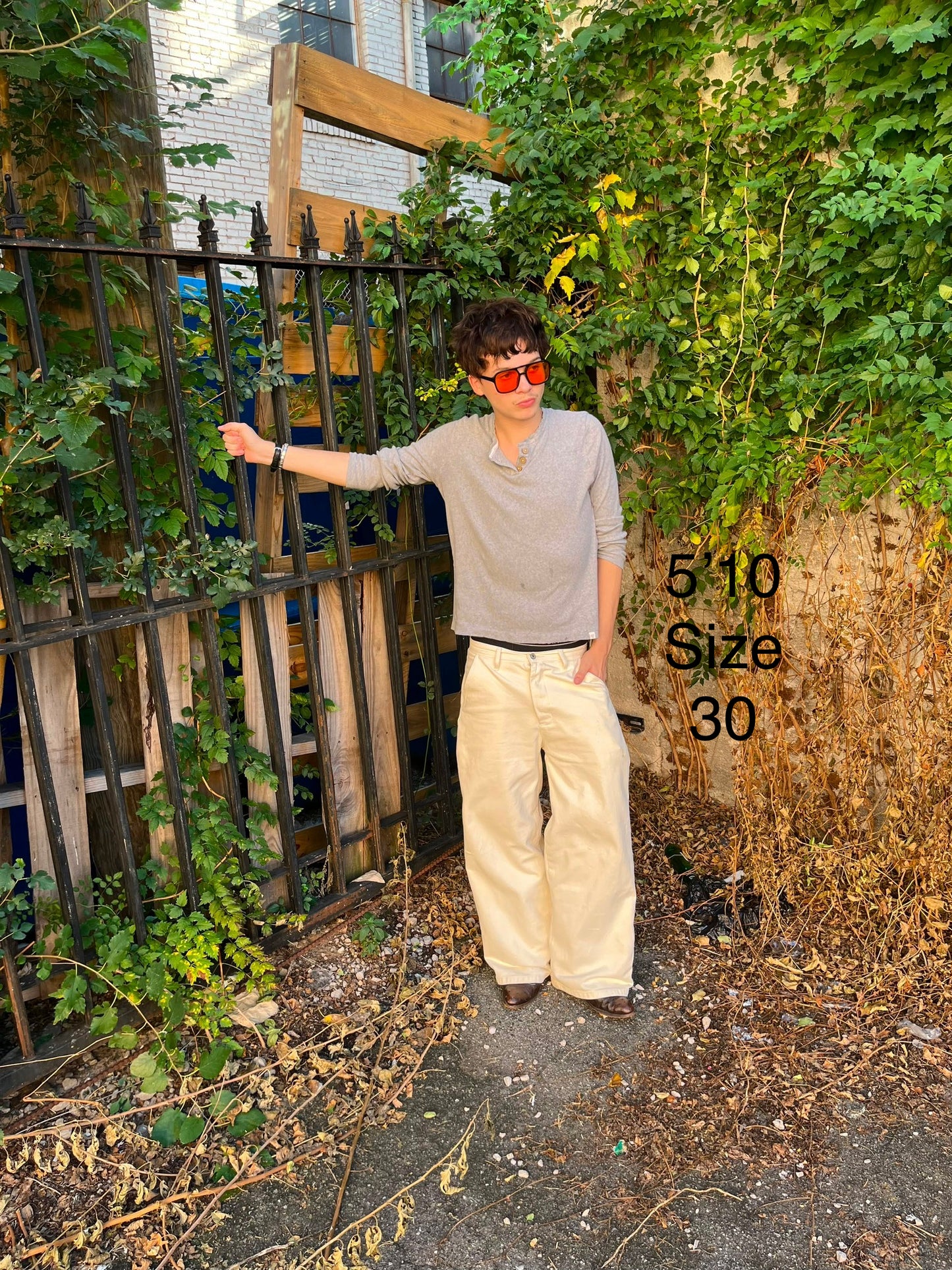 14oz Cream Cotton Twill Pants