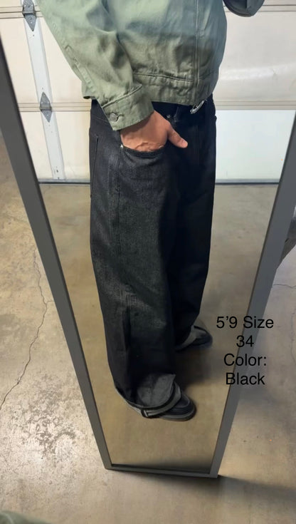 14oz Black Raw Japanese Denim