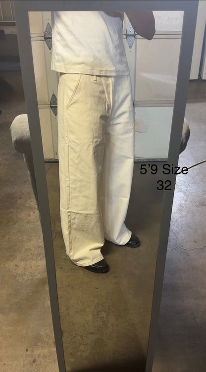 14oz Cream Cotton Twill Pants